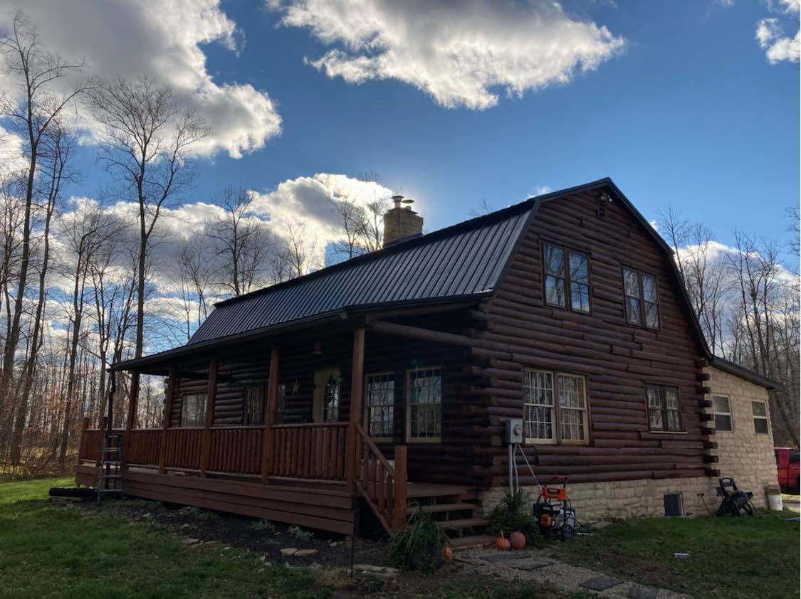 Patrick Black Rib Metal Log Cabin Patrick Black Rib Metal Log Cabin